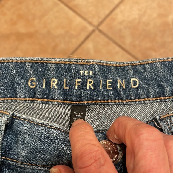 White House Black market girlfriend jeans Size 10 silver stitching stretch! - Picture 4 of 10